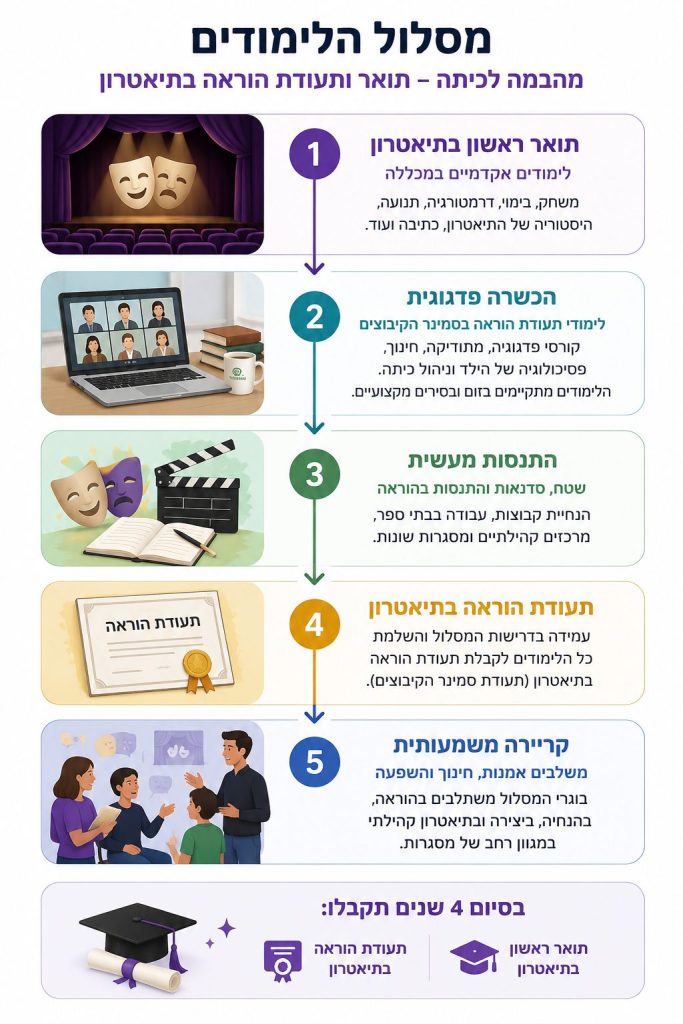 אינפוגרפיקה - מסלול לימודי תואר בתיאטרון