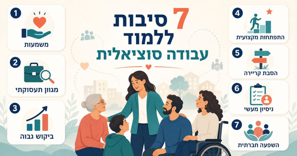 שבע סיבות ללמוד עבודה סוציאלית ולבחור בקריירה עם משמעות והשפעה